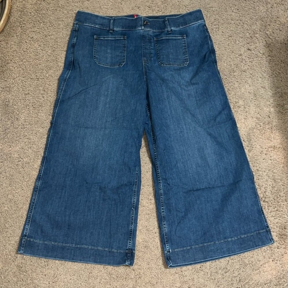 Spanx SPANXshape EveryWear Cropped Wide Leg Pull-On Jeans Patch Pocket 3X (26) - Picture 4 of 10